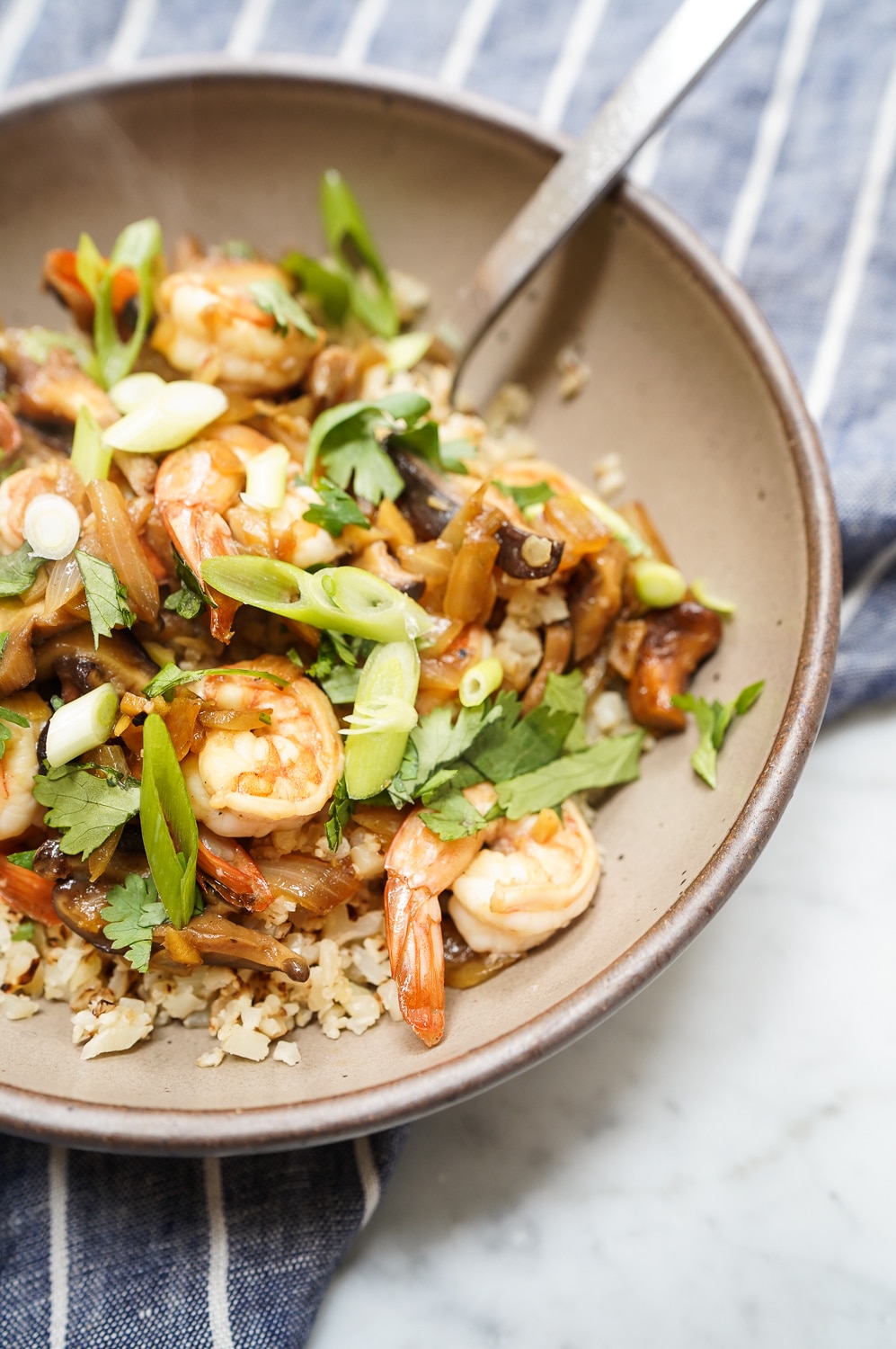 Zesty Shrimp and Cauliflower Rice Stir-Fry