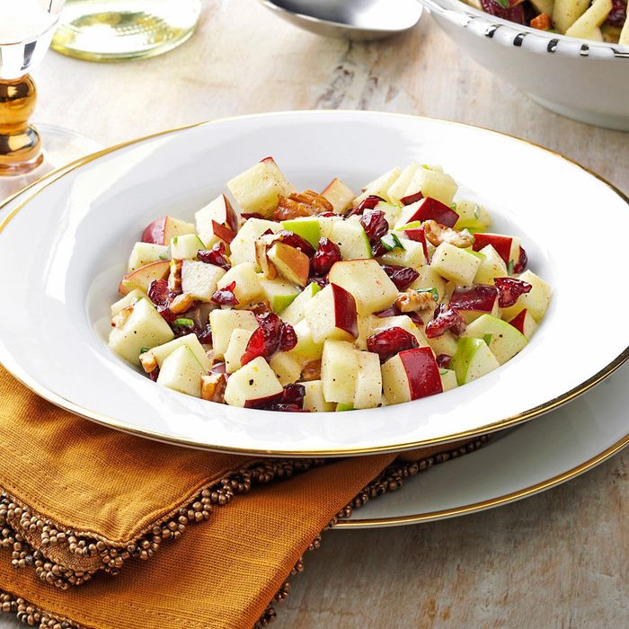 Charoset-Inspired Apple and Nut Salad with Cinnamon Dressing