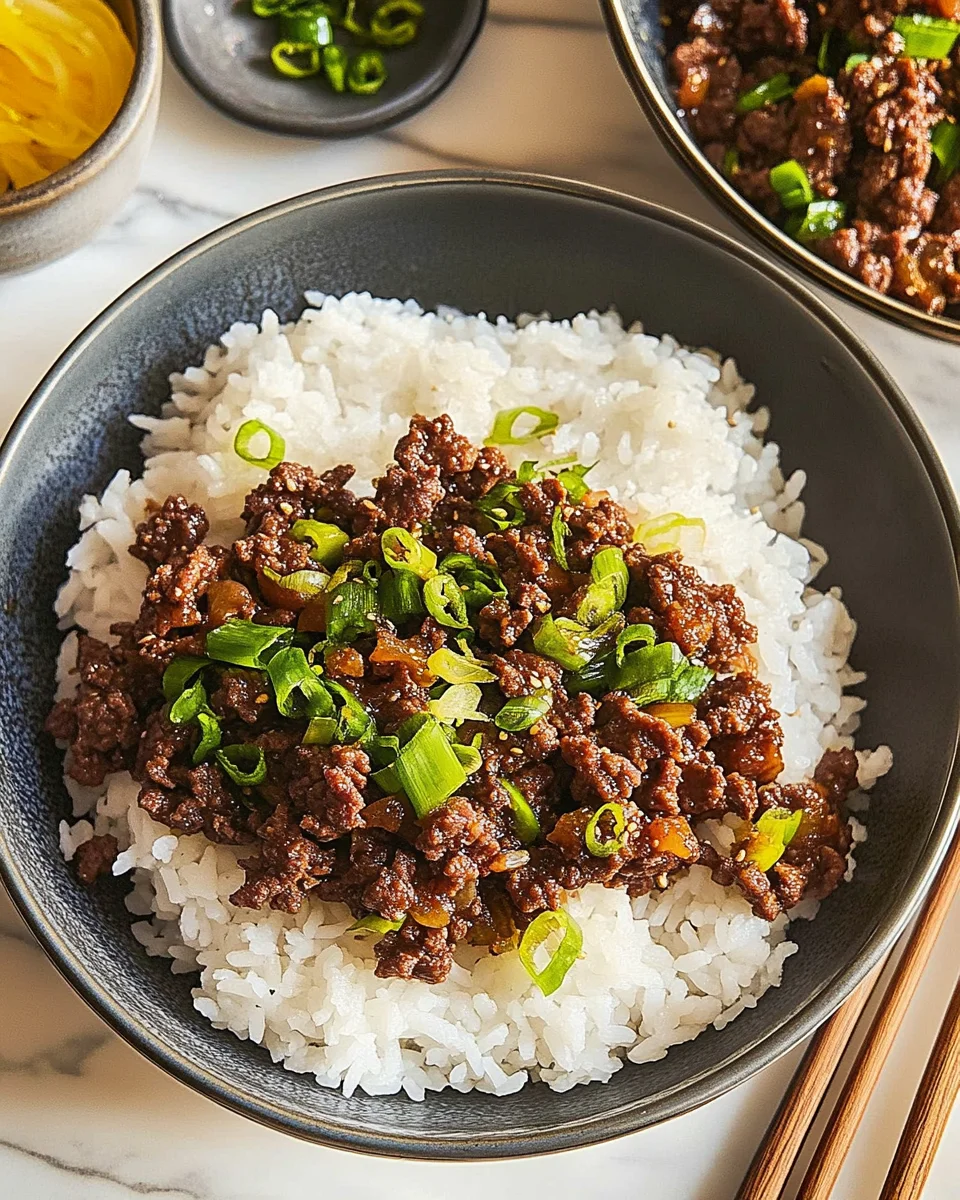 High-Protein Spicy Korean Beef Stir Fry with Scallions