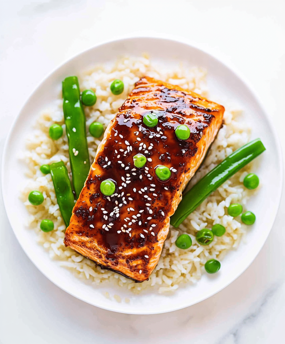 Soy-Ginger Glazed Salmon with Scallion Pancakes
