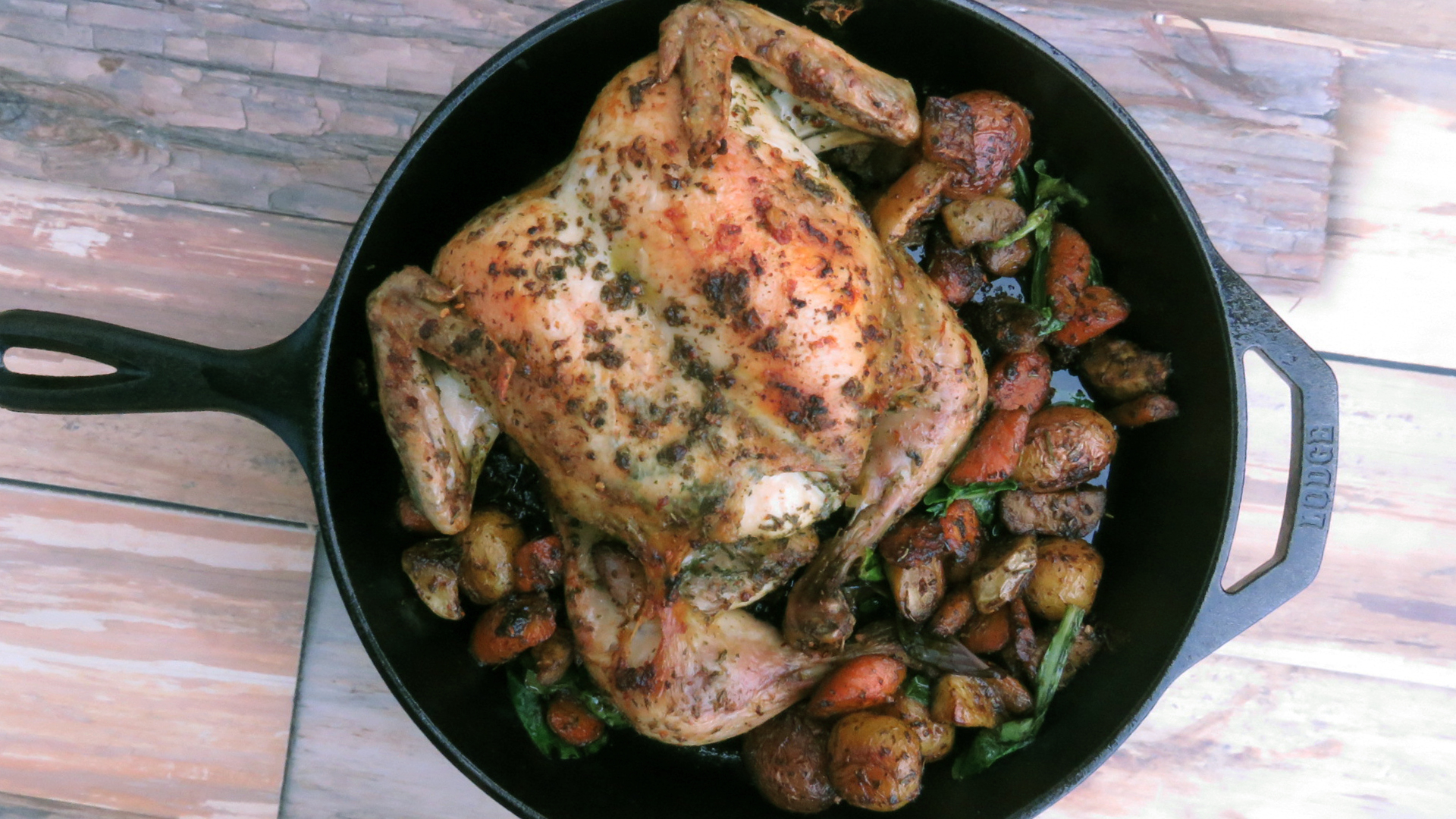 Roasted Lemon-Garlic Herb Chicken with Root Vegetables