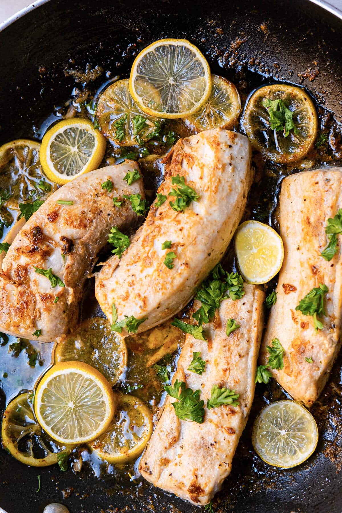 Pan-Seared Mahi-Mahi with Garlic Butter and Cilantro