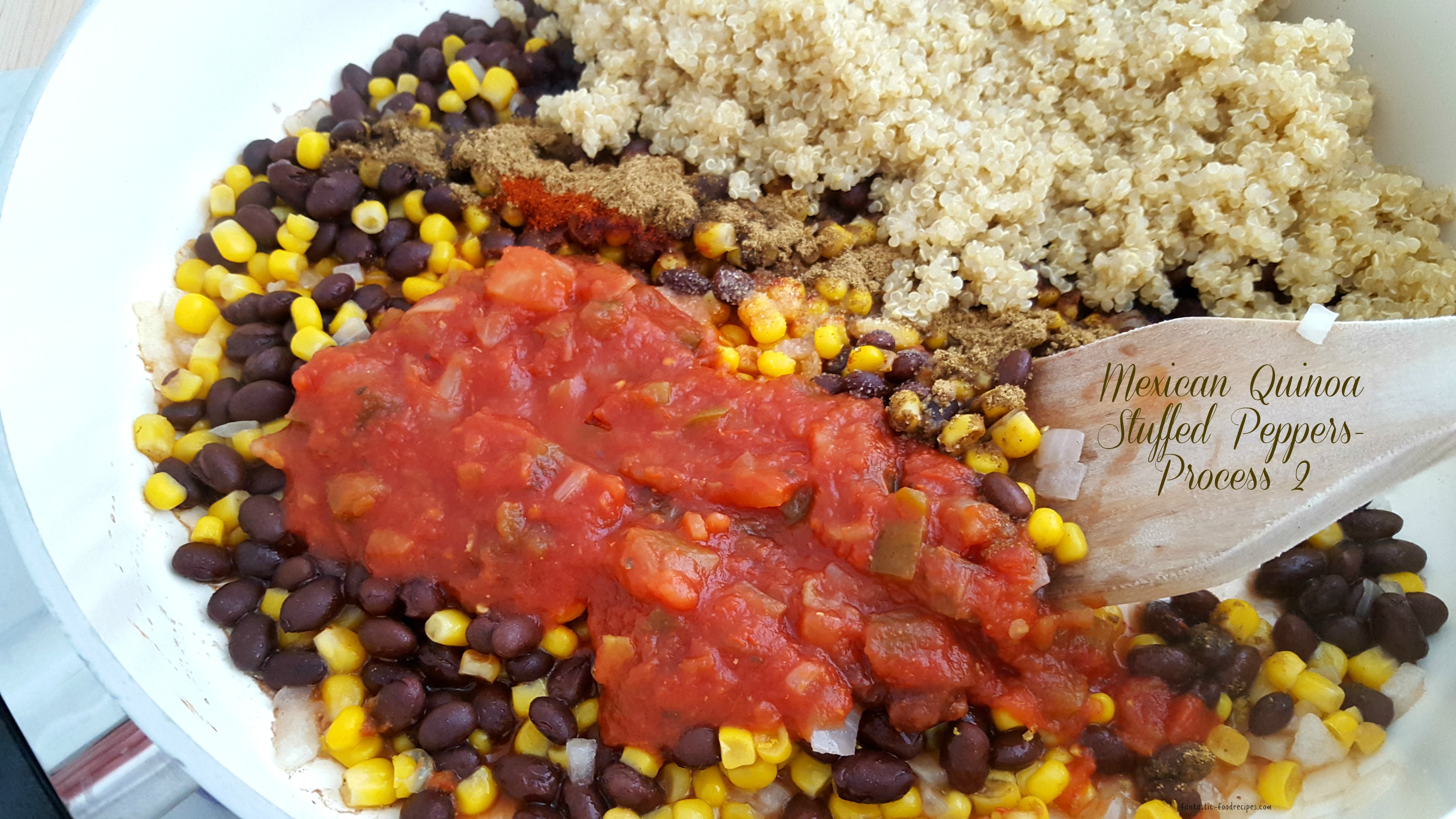 Seared Quinoa-Stuffed Peppers with Aji Amarillo Sauce