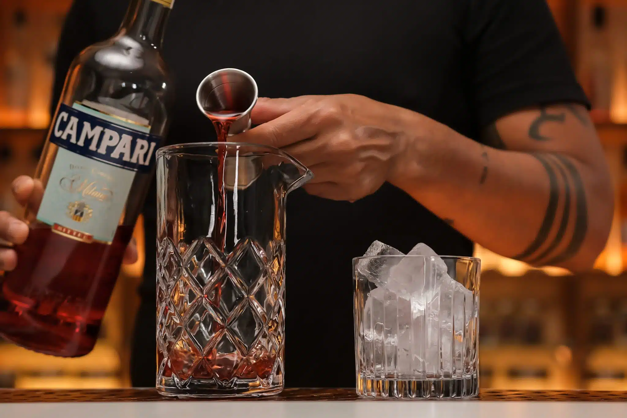 Whiskey Boulevardier with Campari