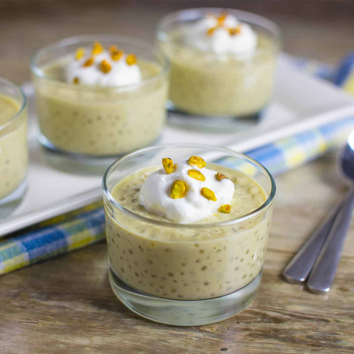 Matcha Green Tea Tapioca Pudding