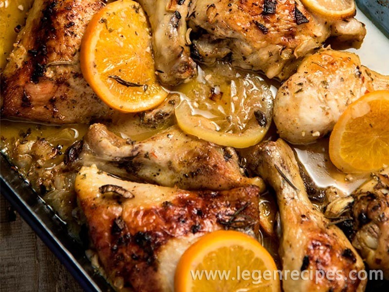 Half-and-Half Citrus Herb Roasted Chicken