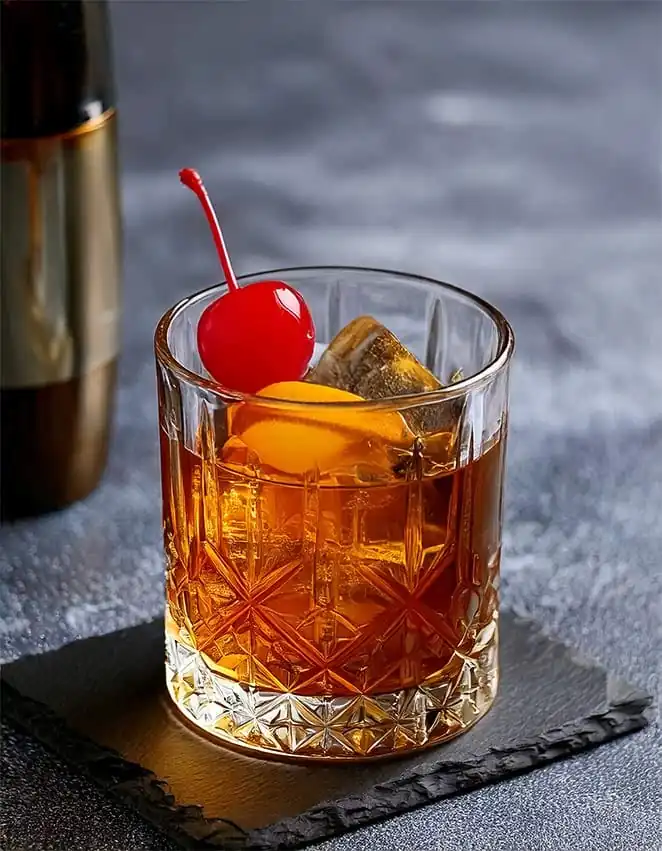 Old Fashioned Amaretto Bourbon Cocktail