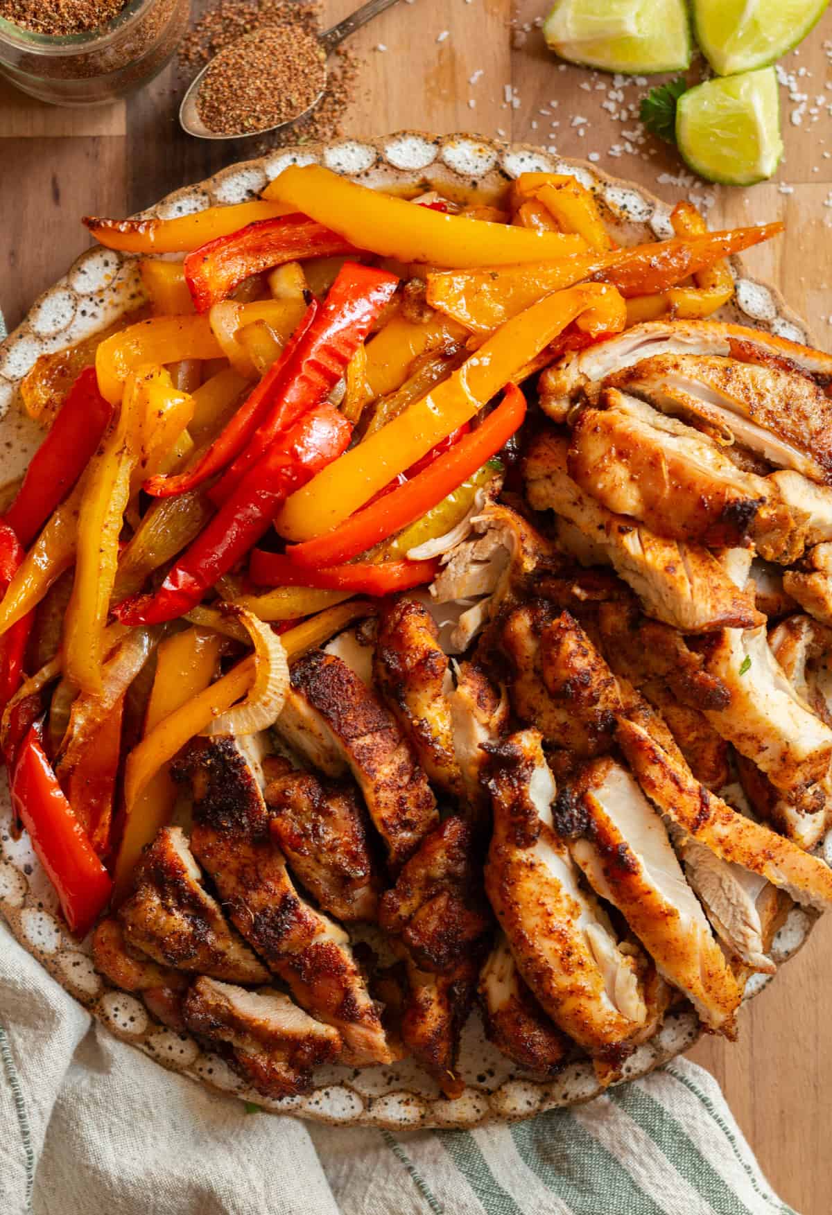 Pan-Seared Chicken Fajitas with Bell Peppers and Onions