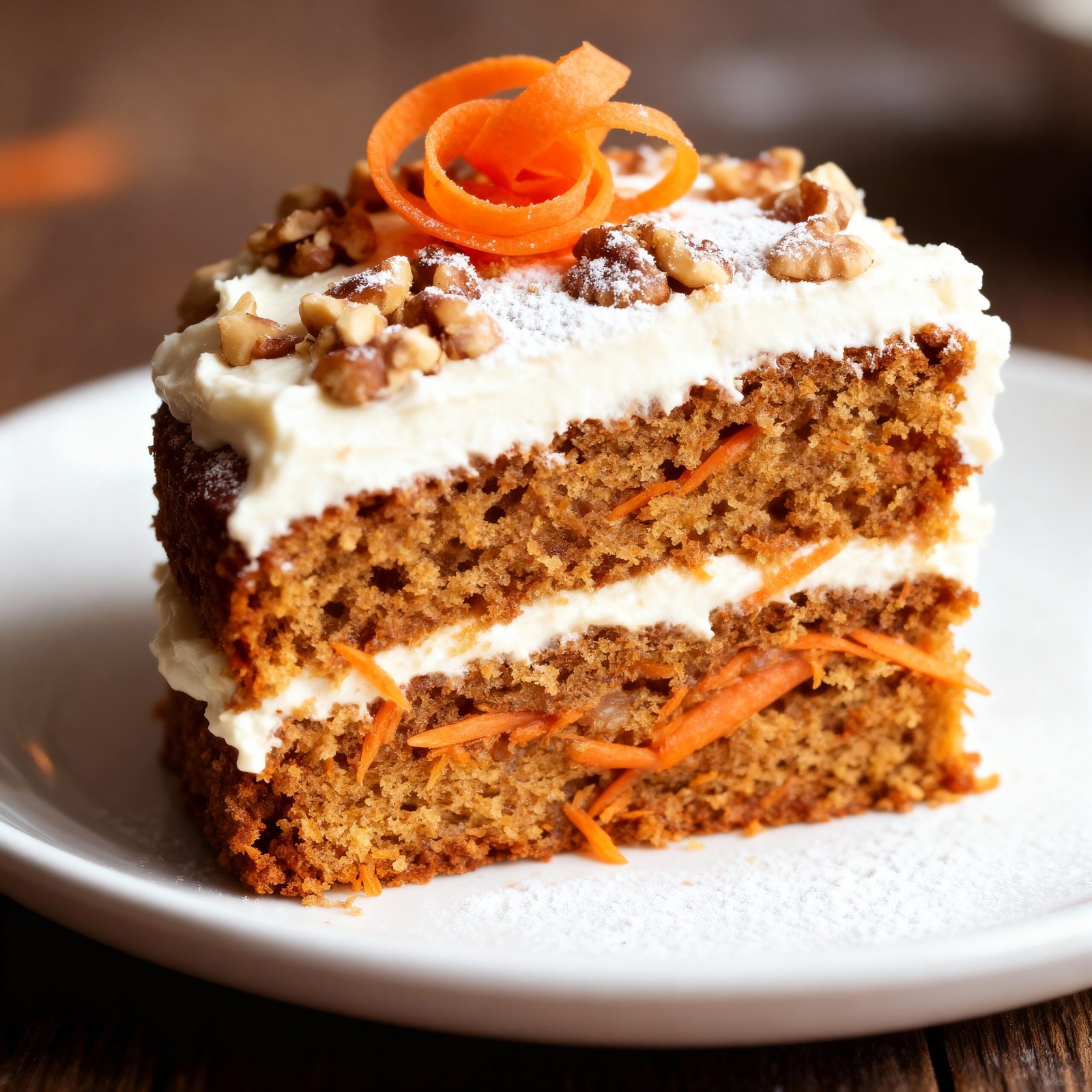 Baked Easter Lamb Shaped Carrot Cake with Cream Cheese Frosting