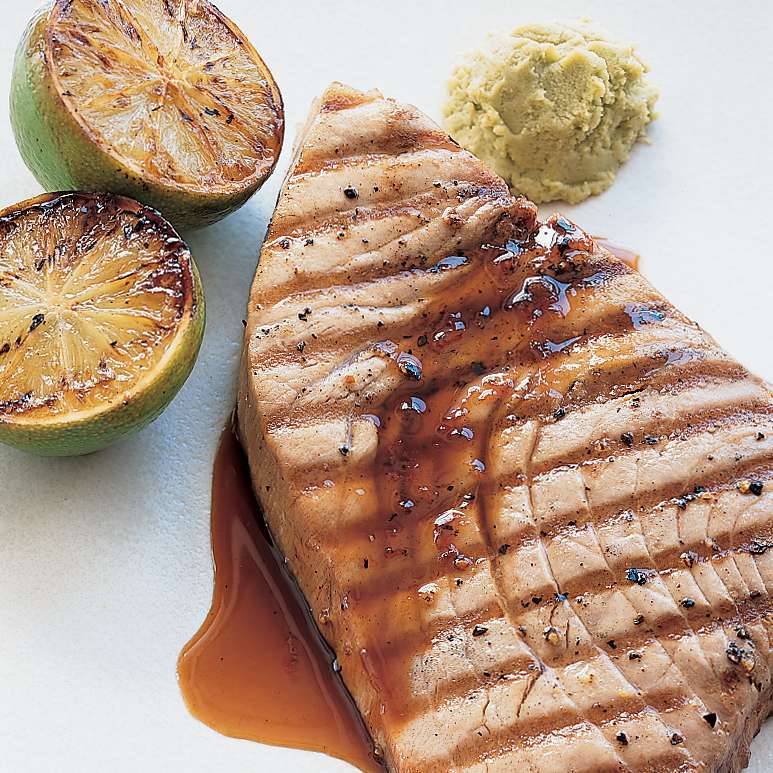 Pan-Seared Hidden Tuna Steak with Ginger-Soy Glaze