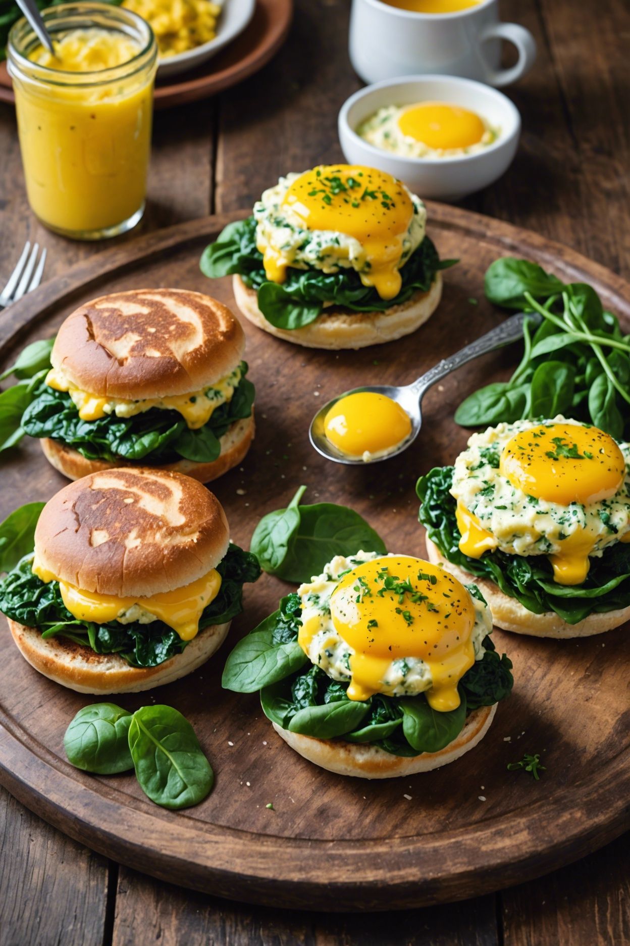 Egg and Spinach Chaffle Breakfast Sandwich