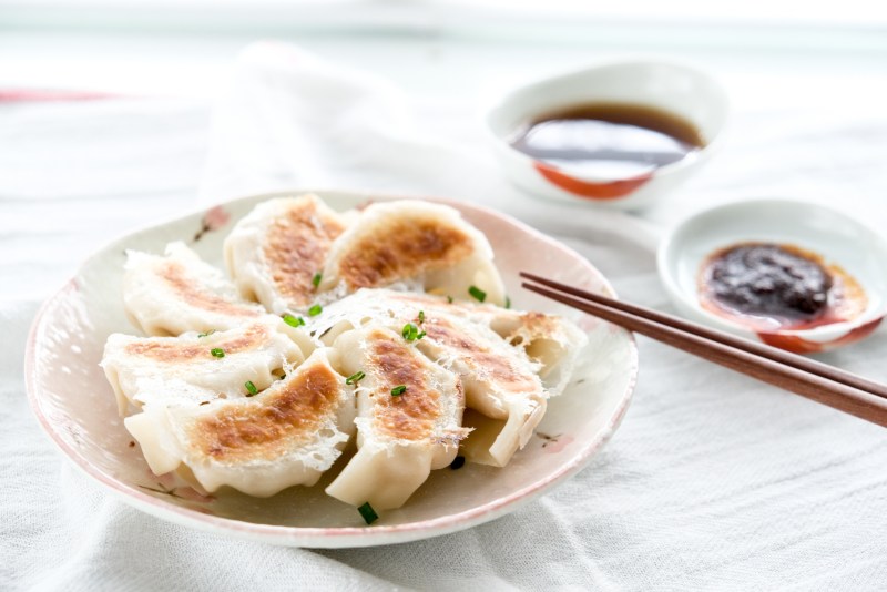 Hand-Rolled Gyoza with Pork and Cabbage Filling