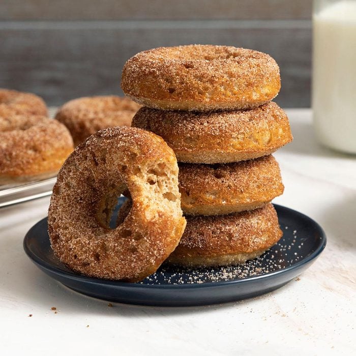 Homemade Cinnamon Sugar Doughnuts with Vanilla Glaze