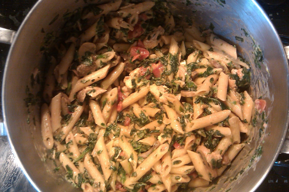 Penne Rosa with Spinach and Parmesan