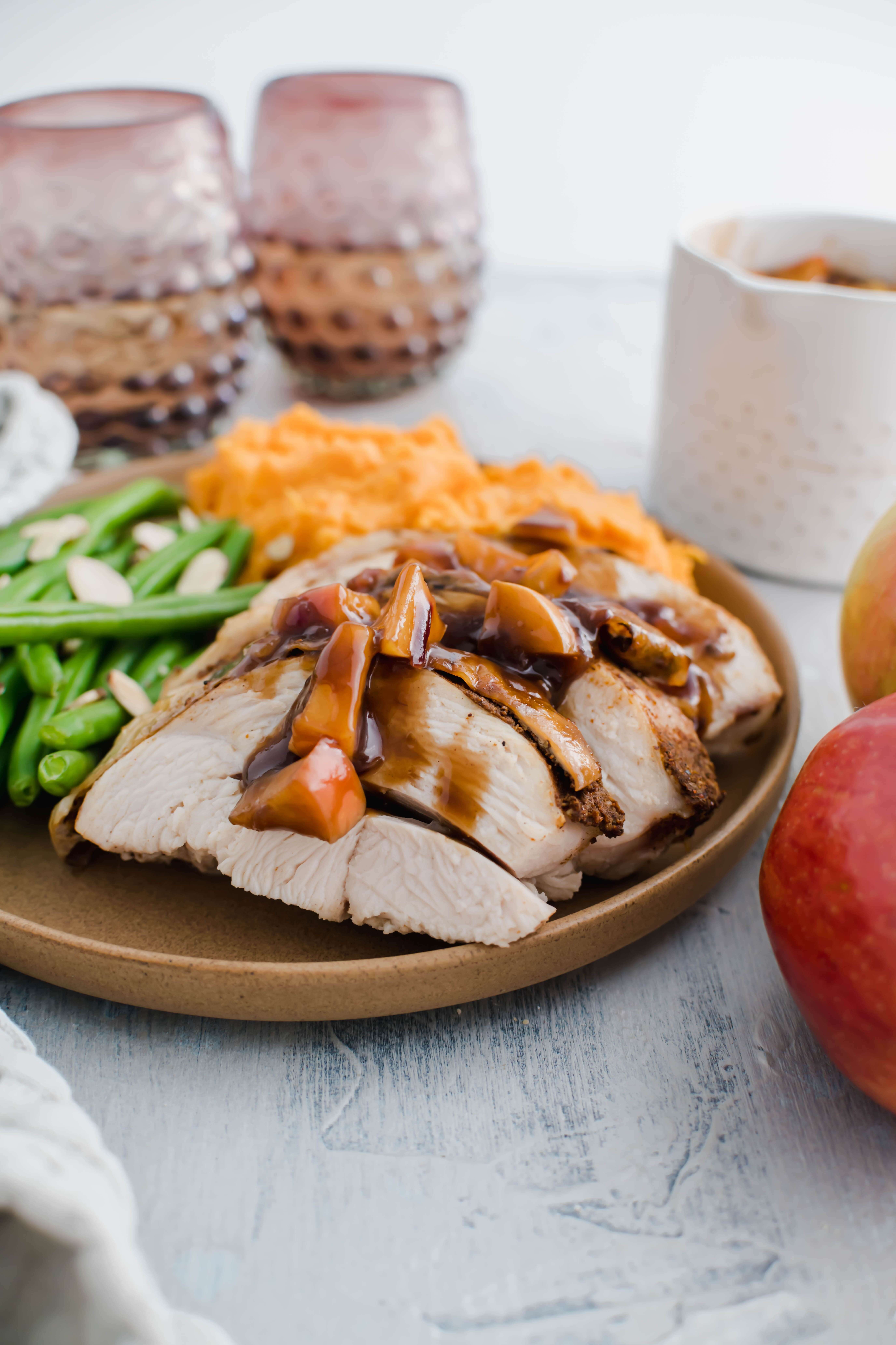 Oven-Roasted Turkey Breast with Maple-Herb Glaze