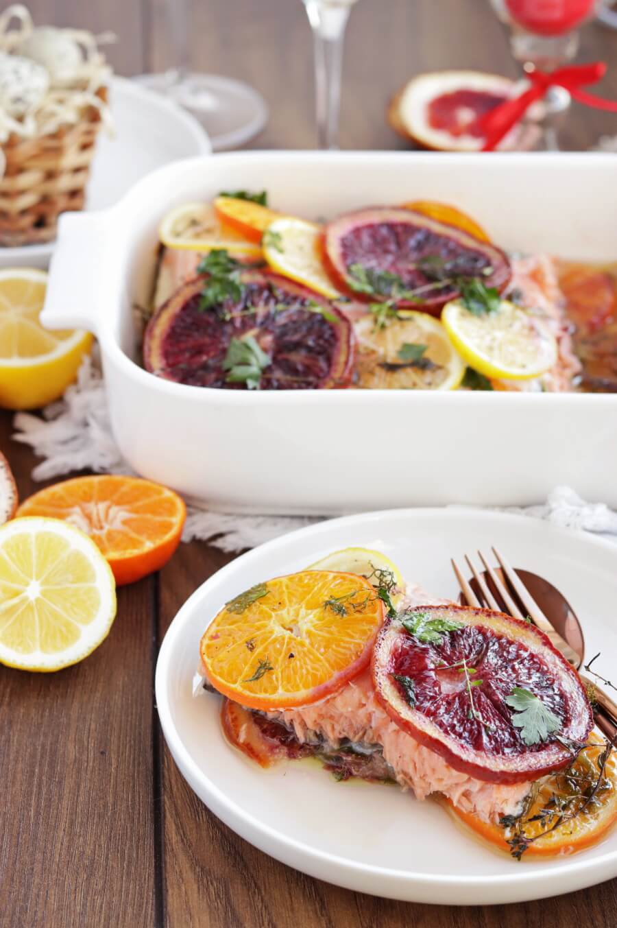 Low-Oven Roasted Salmon with Citrus and Dill