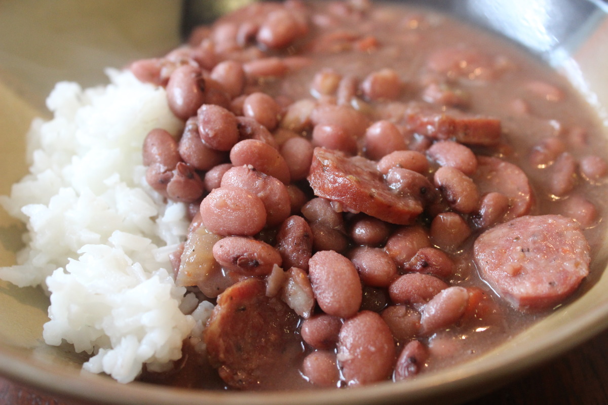 Creole Red Beans and Rice with Smoked Ham Hock