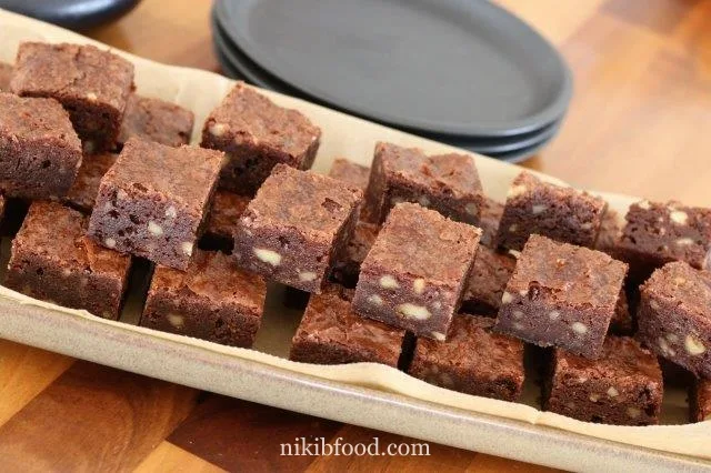 Half-Baked Chocolate and Nut Brownies