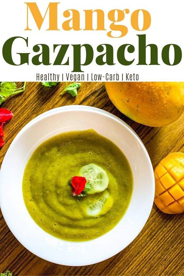 Chilled Cucumber and Mango Gazpacho with Mint