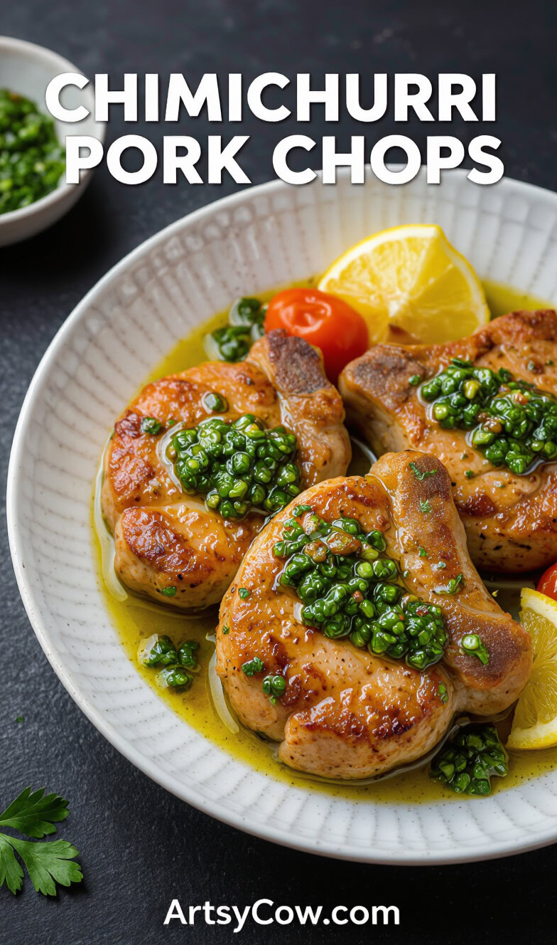 Pan-Seared Pork Chops with Cilantro-Lime Chimichurri
