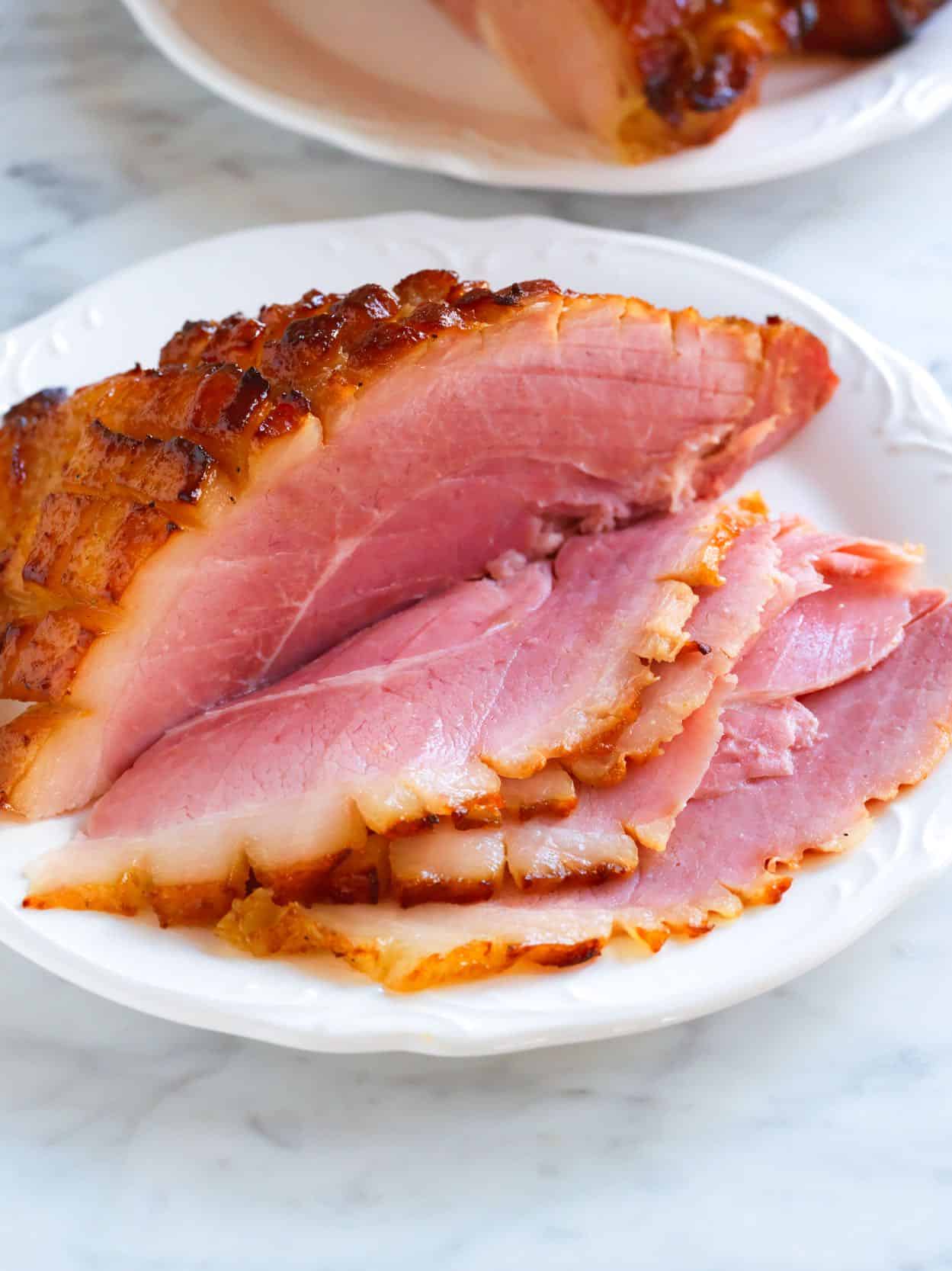 Oven-Roasted Honey Glazed Ham with Brown Sugar and Dijon Mustard