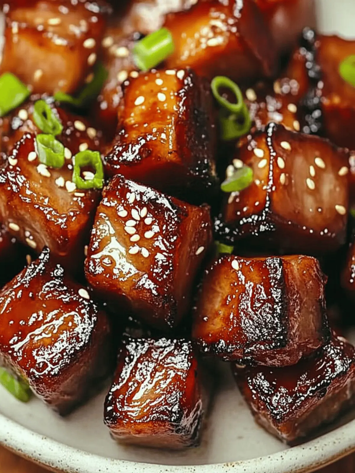 Braised Korean Spicy Pork Belly with Gochujang Glaze