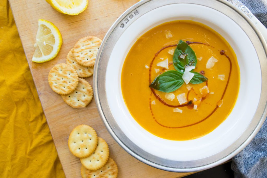Pumpkin-Spiced Sweet Potato Soup with Toasted Sage