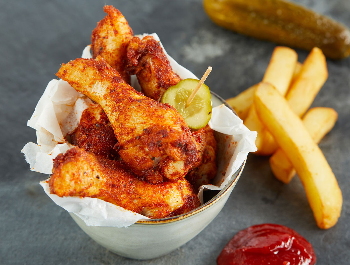 Tennessee Hot Chicken with Pickled Slaw