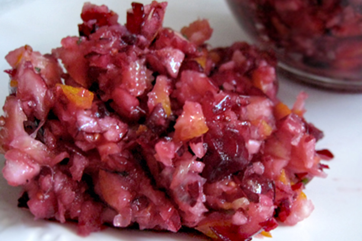Cranberry and Pomegranate Relish with Orange Zest