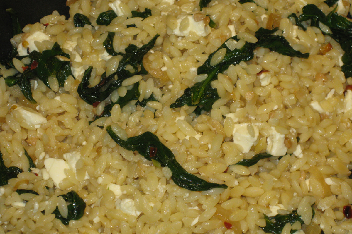 One-Pot Lemon Garlic Orzo with Spinach and Feta