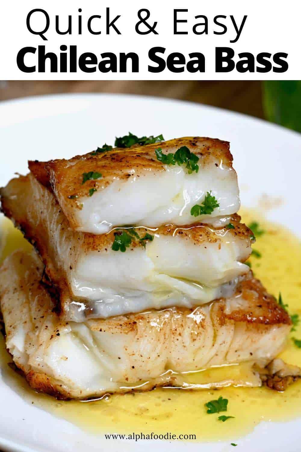 Pan-Seared Chilean Sea Bass with Garlic-Lime Butter