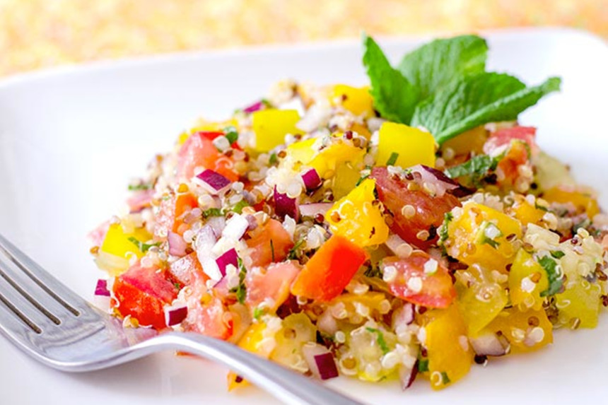 Garden Fresh Quinoa Salad with Cherry Tomatoes