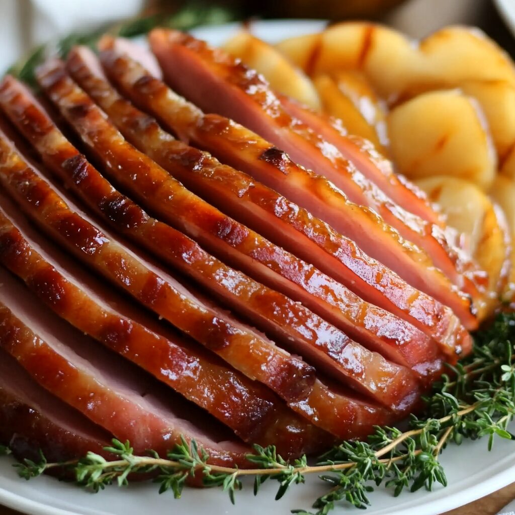 Slow Cooker Honey-Mustard Glazed Ham with Clove Infusion