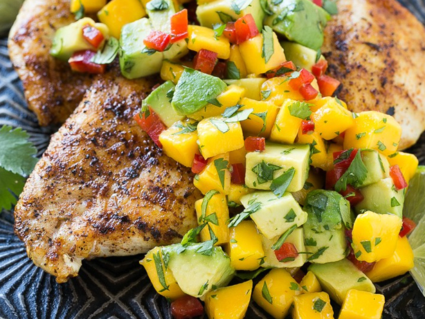 Pan-Seared Chicken Thighs with Spicy Mango Salsa