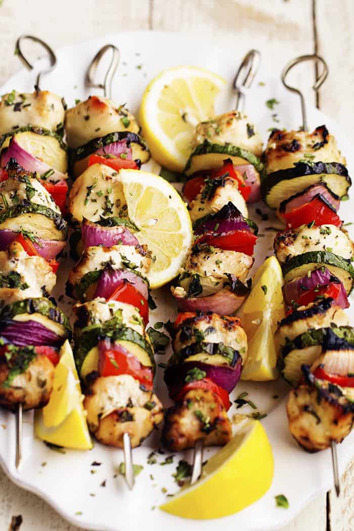 Churrasco-Style Skewered Chicken with Lemon and Garlic