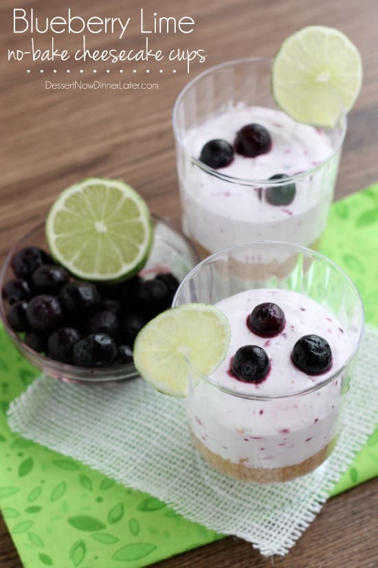 No-Bake Lemon Blueberry Cheesecake Cups