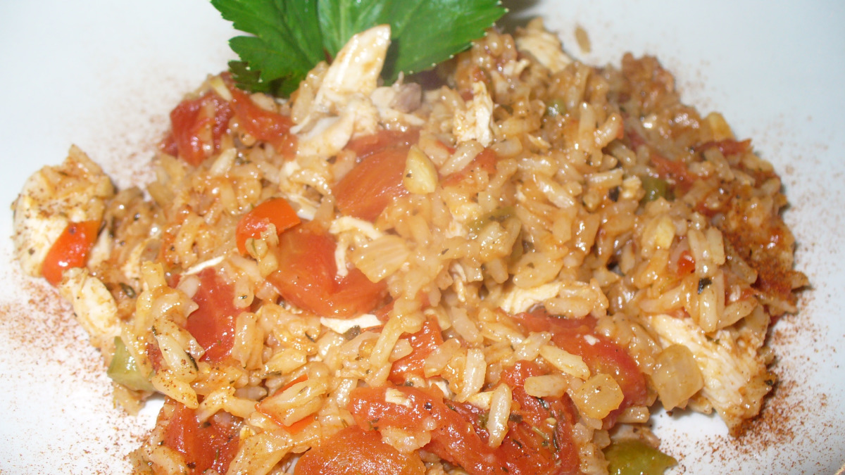 Jambalaya with Chicken, Andouille, and Cajun Spices
