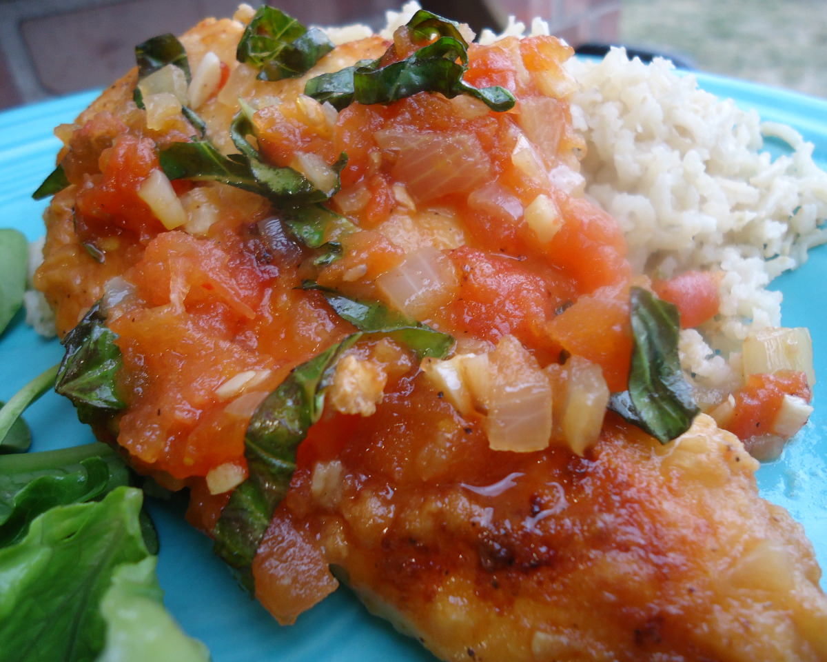 Sautéed Chicken with Spiced Tomato and Onion Ragout
