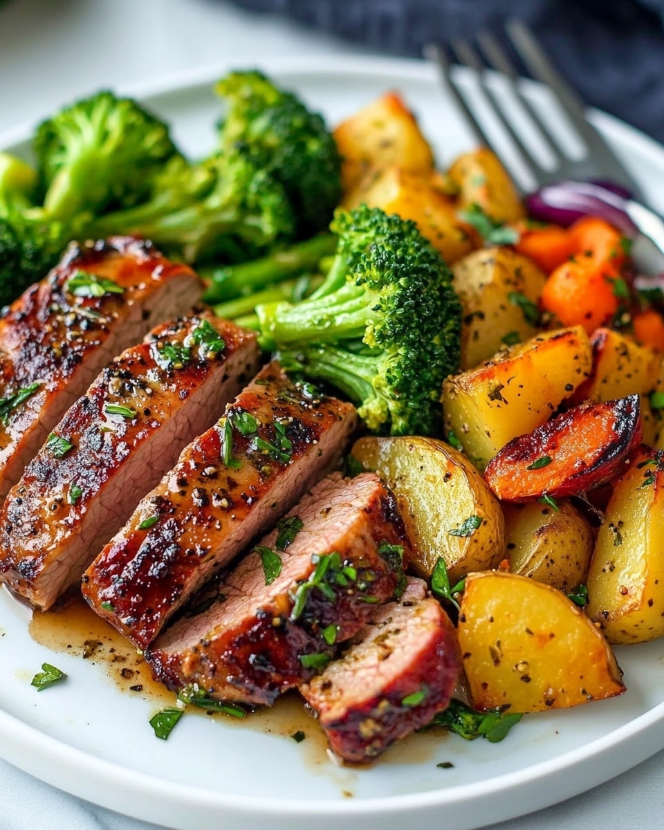 Pan-Seared Chicken with Honey Mustard Glaze and Steamed Broccoli