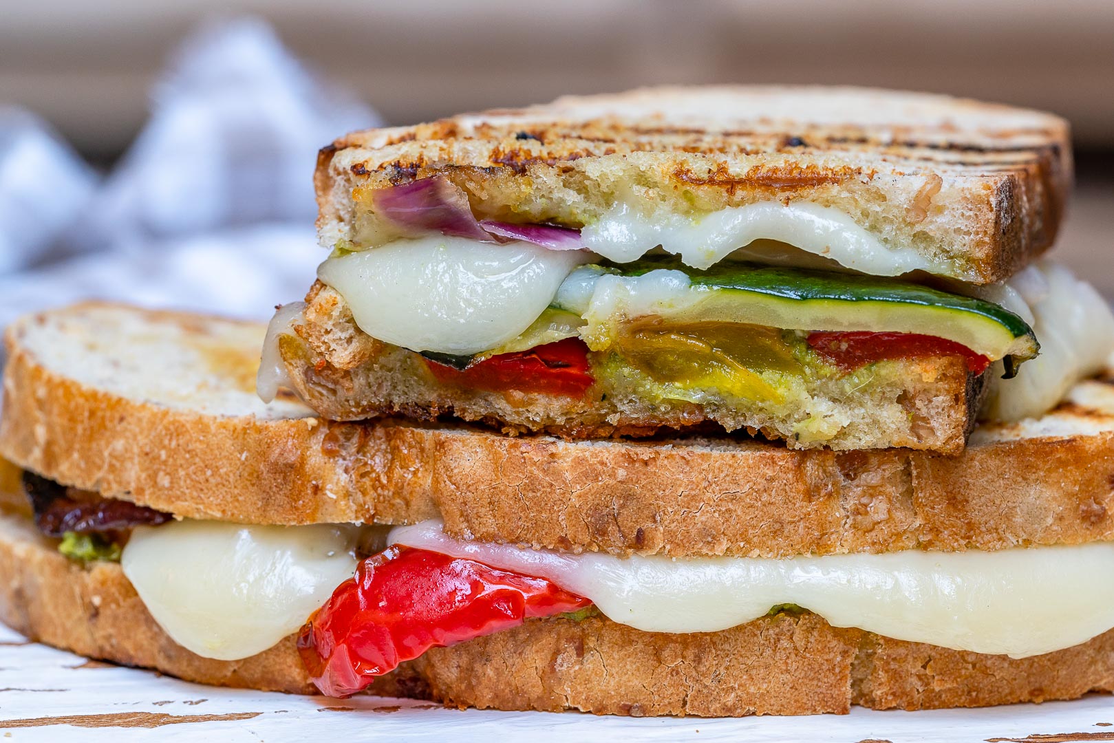 Grilled Veggie and Swiss Cheese Whopper-Inspired Sandwich