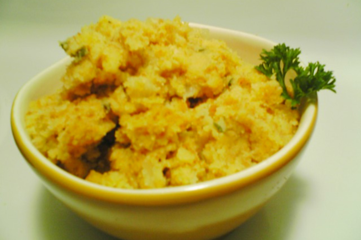 Sage-Infused Cornbread Stuffing with Caramelized Onions