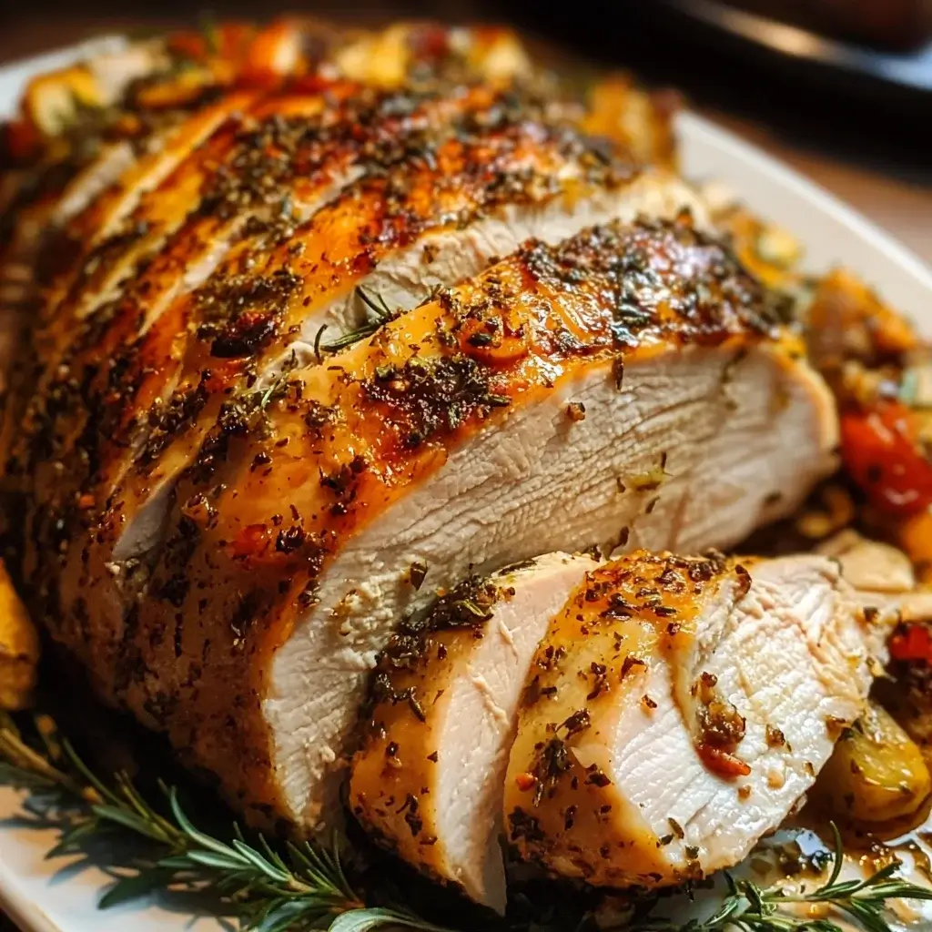 Herb-Roasted Turkey Breast with Garlic and Thyme
