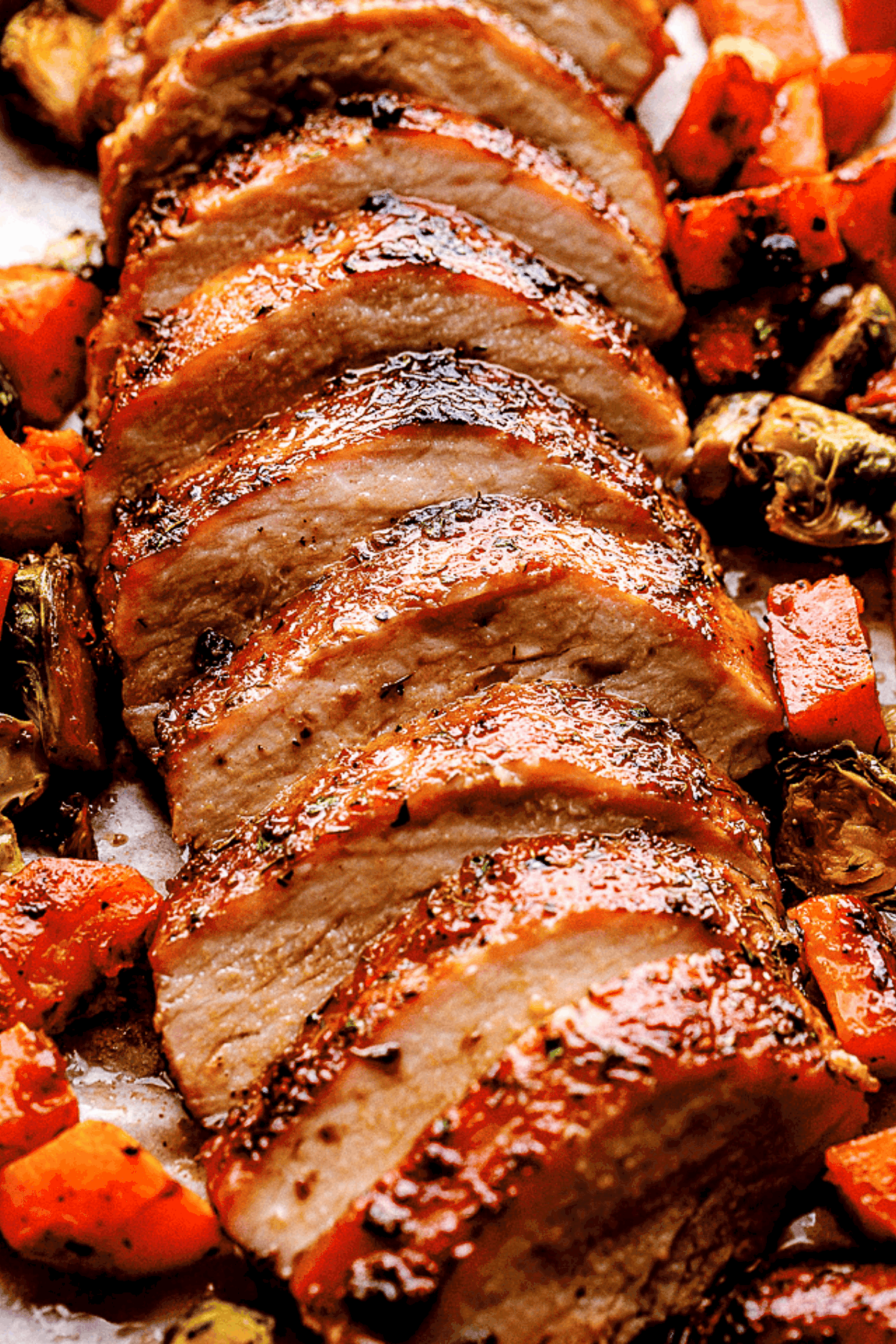 Honey-Chili Glazed Pork Tenderloin with Roasted Vegetables