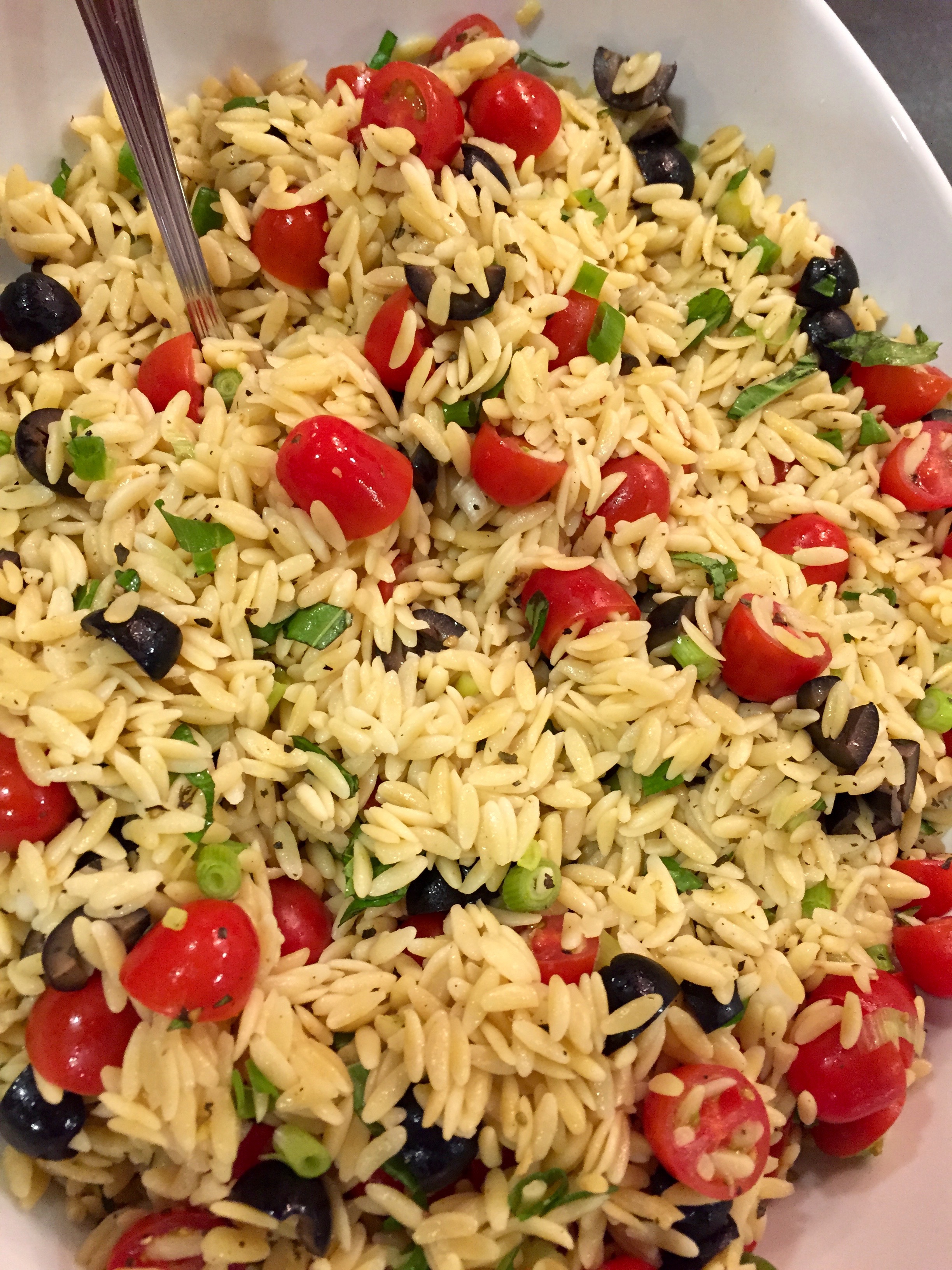 Lemon-Basil Orzo Salad with Cherry Tomatoes