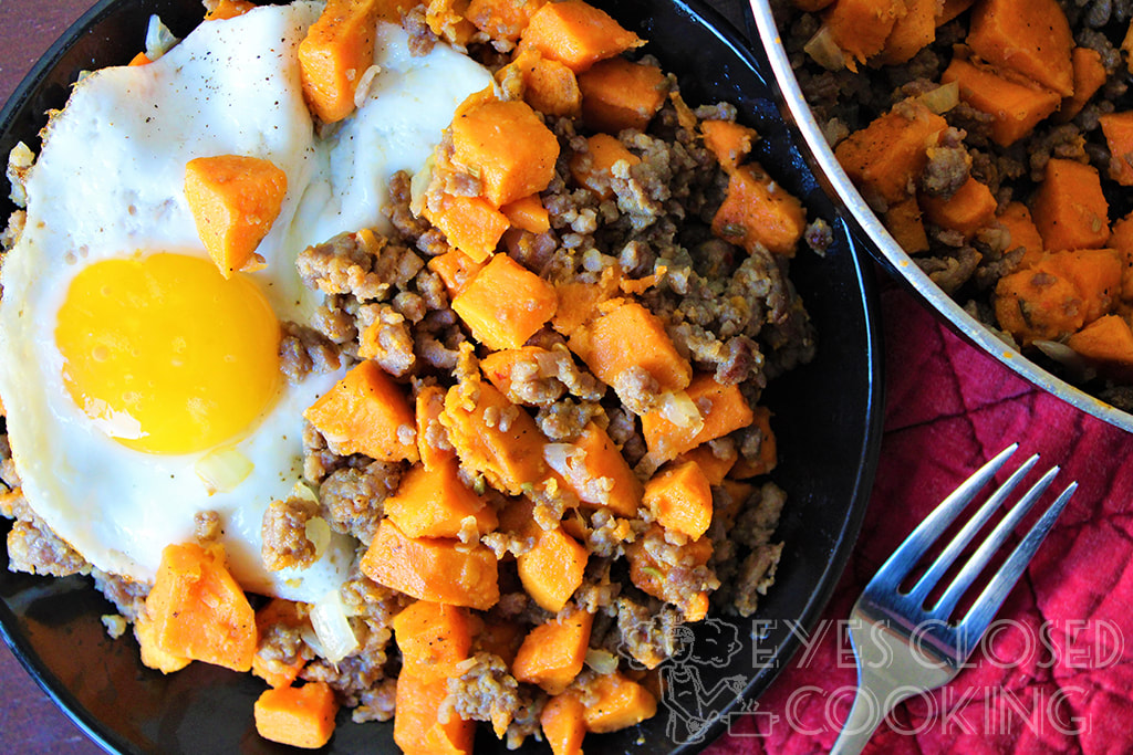 Almond-Free Breakfast Sweet Potato Hash with Sausage
