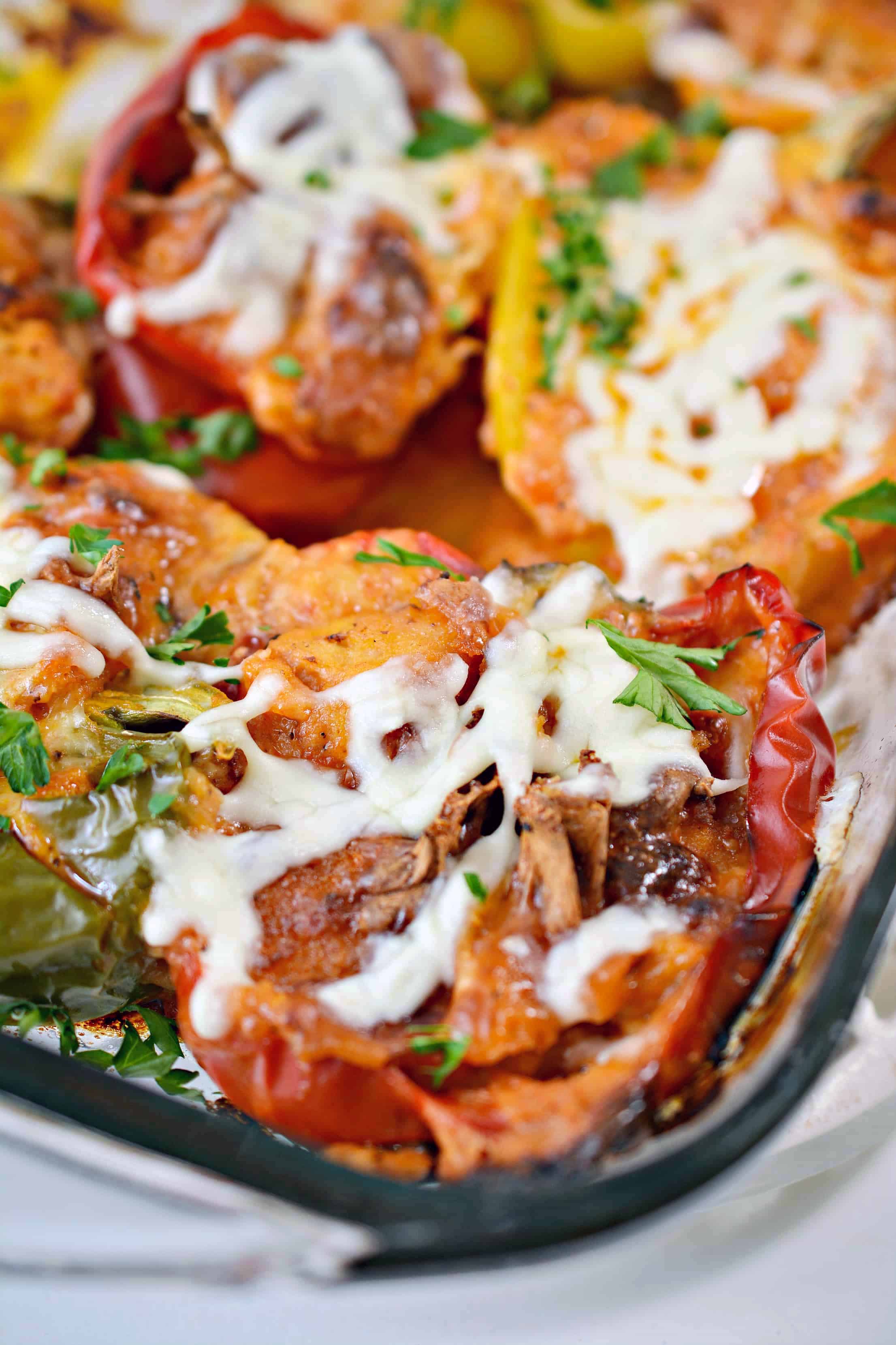 Sweet Potato & Chicken Stuffed Peppers