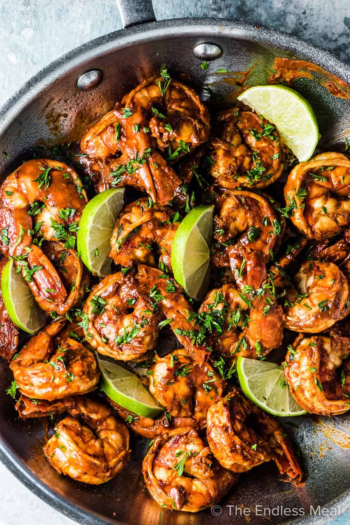 Sautéed Shrimp with Garlic and Chili Lime Sauce