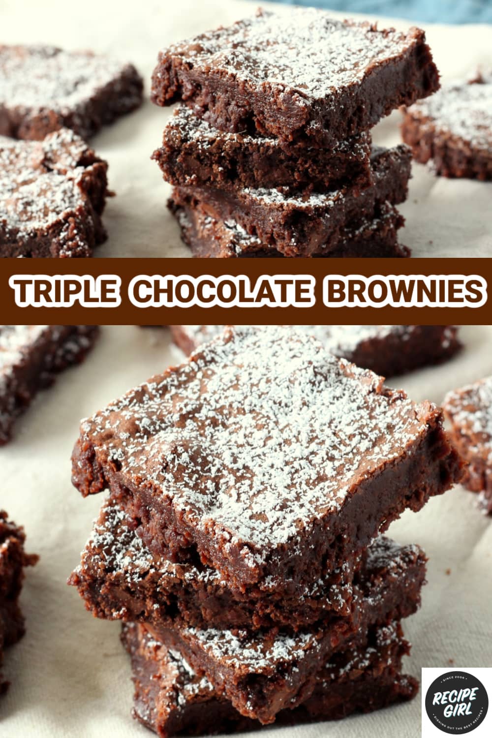 Best Ever Triple Chocolate Brownies