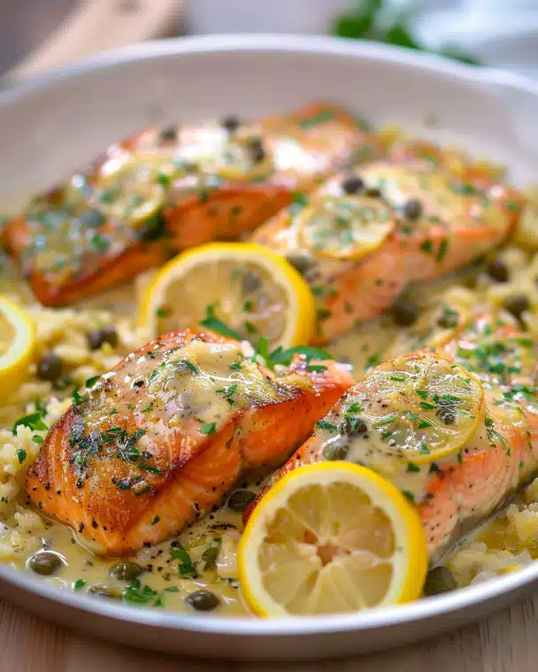 Pan-Roasted Salmon with Lemon-Caper Butter