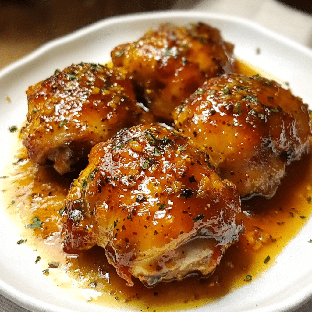Honey-Glazed Utah Apricot Chicken Thighs with Rosemary